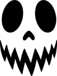 Spooky Face SVG Eerie Grin Vector