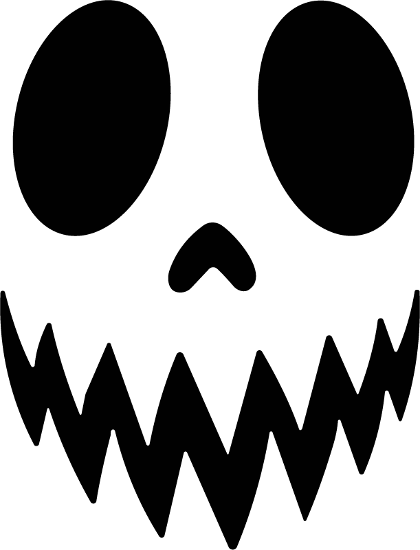 Spooky Face SVG Eerie Grin Vector