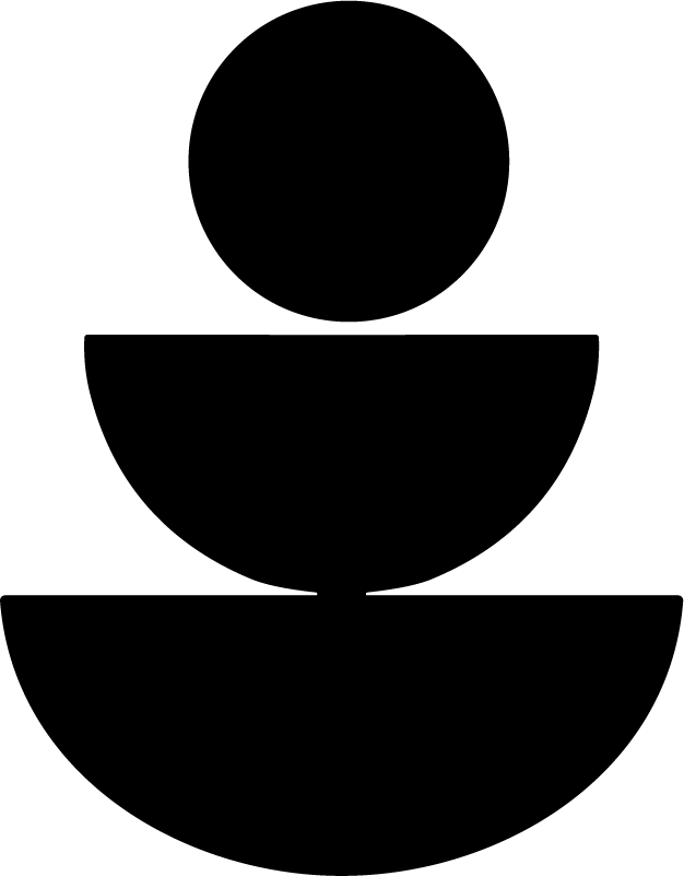 Stacked Circles SVG Balanced Silhouette Vector