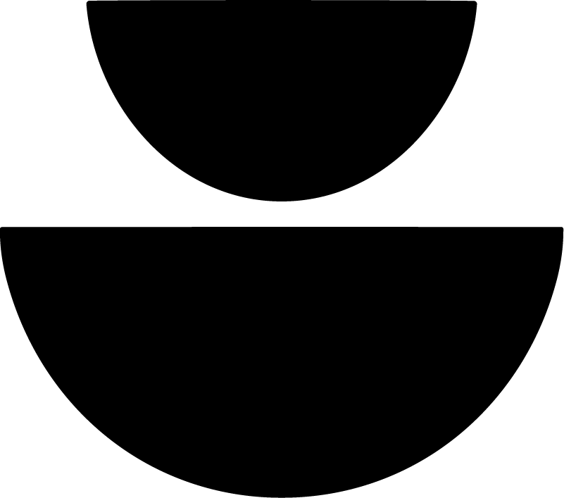 Stacked Semicircles SVG Bold Minimal Vector