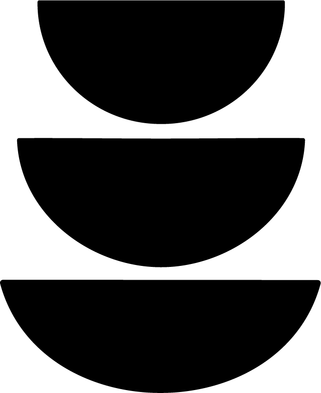 Stacked Semicircles SVG Bold Silhouette Vector