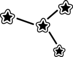 Star Constellation SVG Bold Outline Vector
