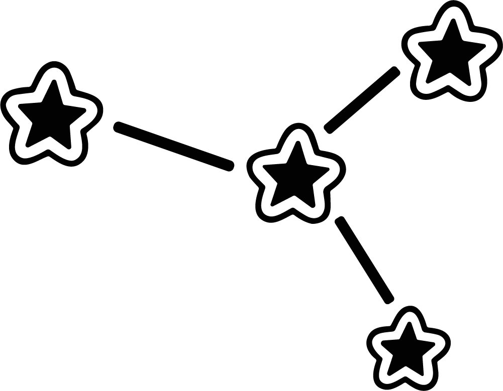 Star Constellation SVG Bold Outline Vector
