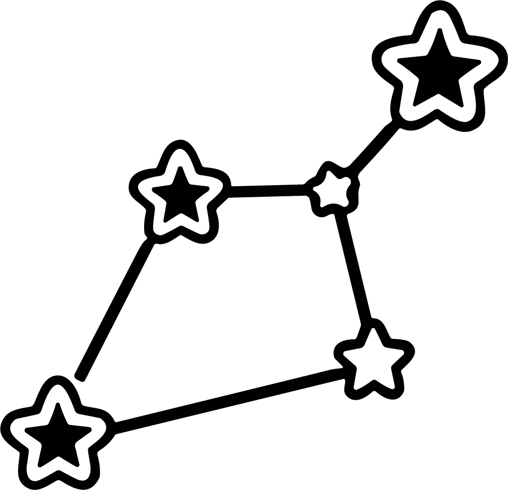 Star Constellation SVG Connected Night Sky Vector