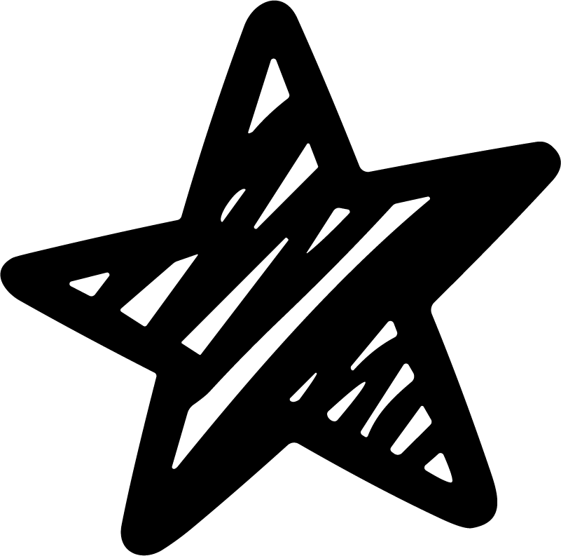 Star Icon SVG Rough Sketch Vector