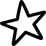 Star Outline SVG Bold Sketch Vector