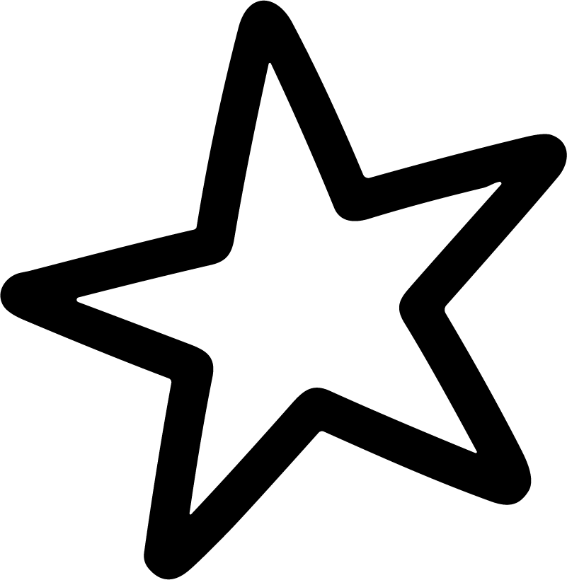 Star Outline SVG Bold Sketch Vector
