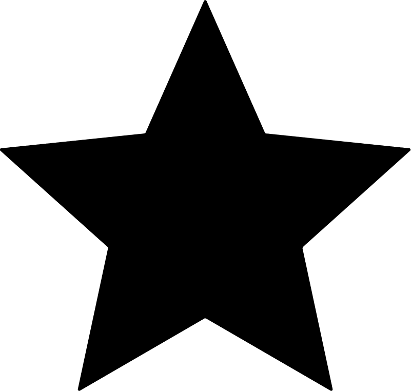 Star Shape SVG Bold Silhouette Vector