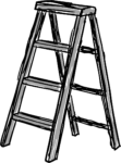 Step Ladder SVG Bold Sketch Vector