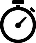 Stopwatch SVG Bold Silhouette Vector