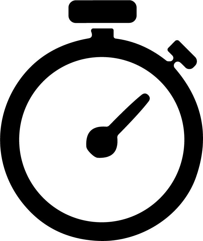 Stopwatch SVG Bold Silhouette Vector