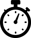 Stopwatch SVG Bold Black Vector