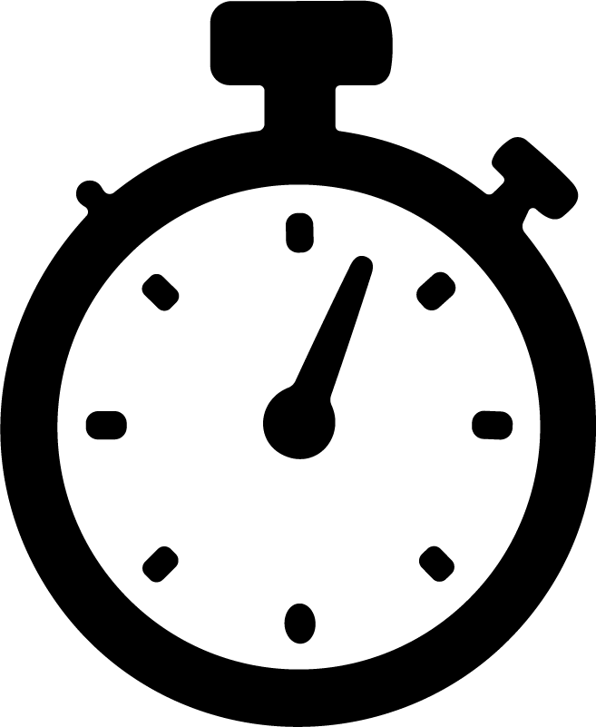 Stopwatch SVG Bold Black Vector