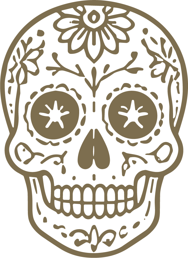 Sugar Skull SVG Floral Calavera Vector