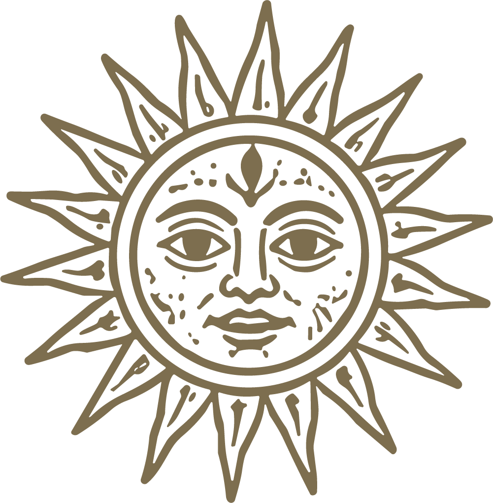 Sun Face SVG Mystic Boho Vector