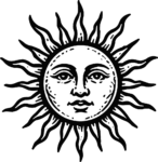Sun Face SVG Mystical Sunburst Vector
