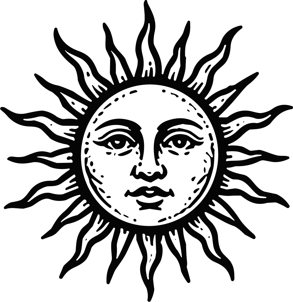 Sun Face SVG Mystical Sunburst Vector - Image 1