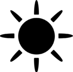 Sun Icon SVG Bold Silhouette Vector