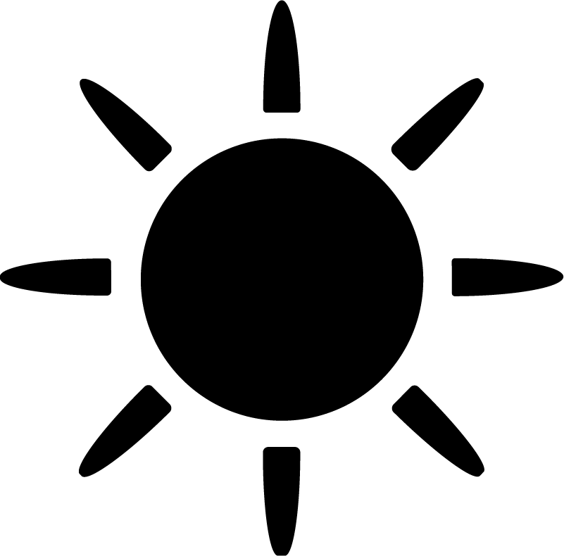 Sun Icon SVG Bold Silhouette Vector