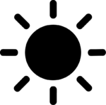 Sun Icon SVG Bold Flat Vector