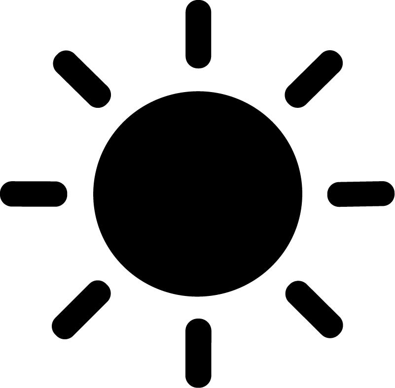 Sun Icon SVG Bold Flat Vector