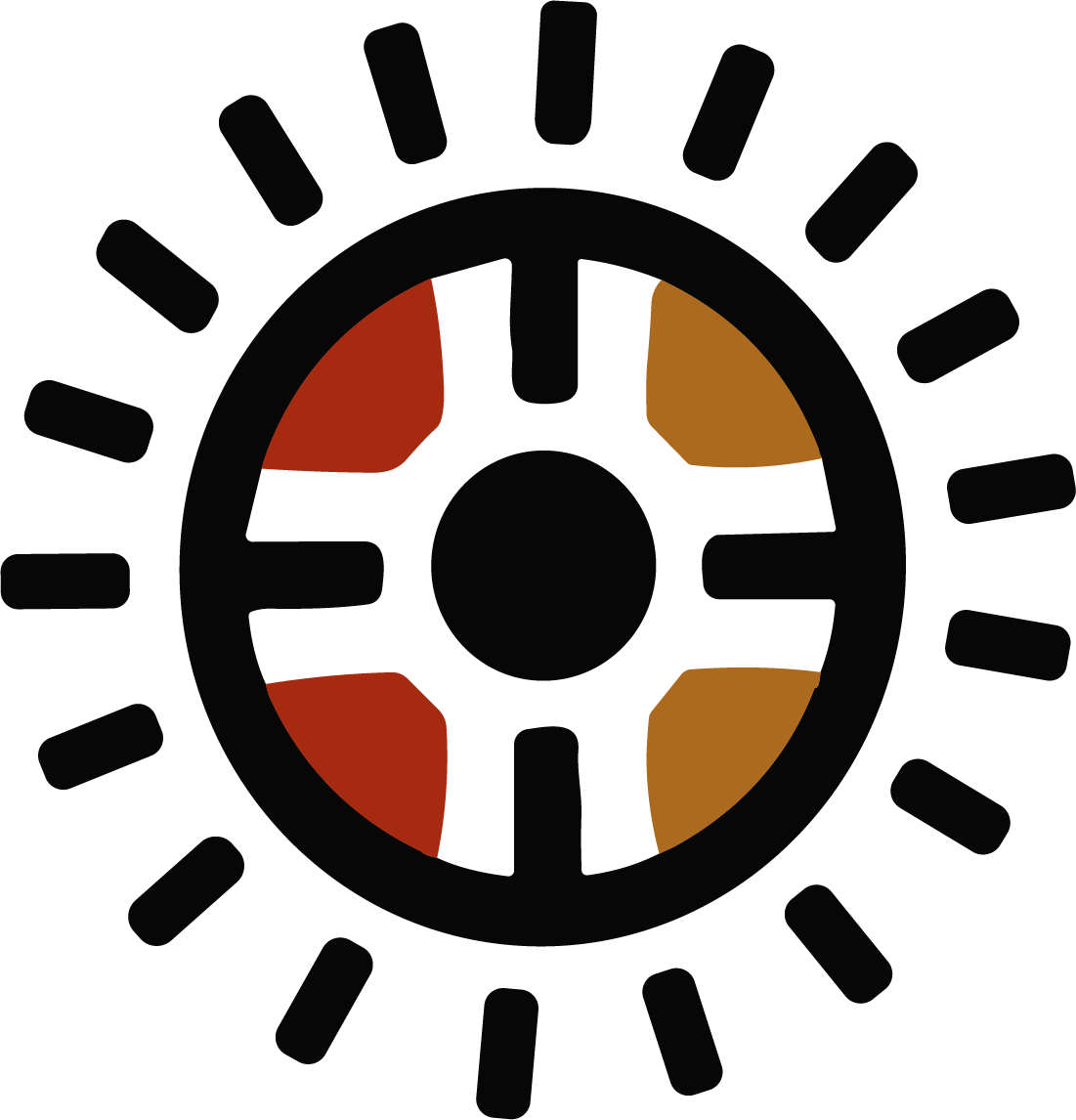 Sun Wheel Icon SVG Radiant Tribal Vector - Image 1