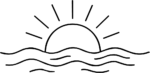 Sunrise Over Ocean SVG Minimal Line Vector