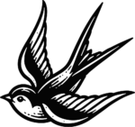 Swallow Bird SVG Classic Tattoo Vector