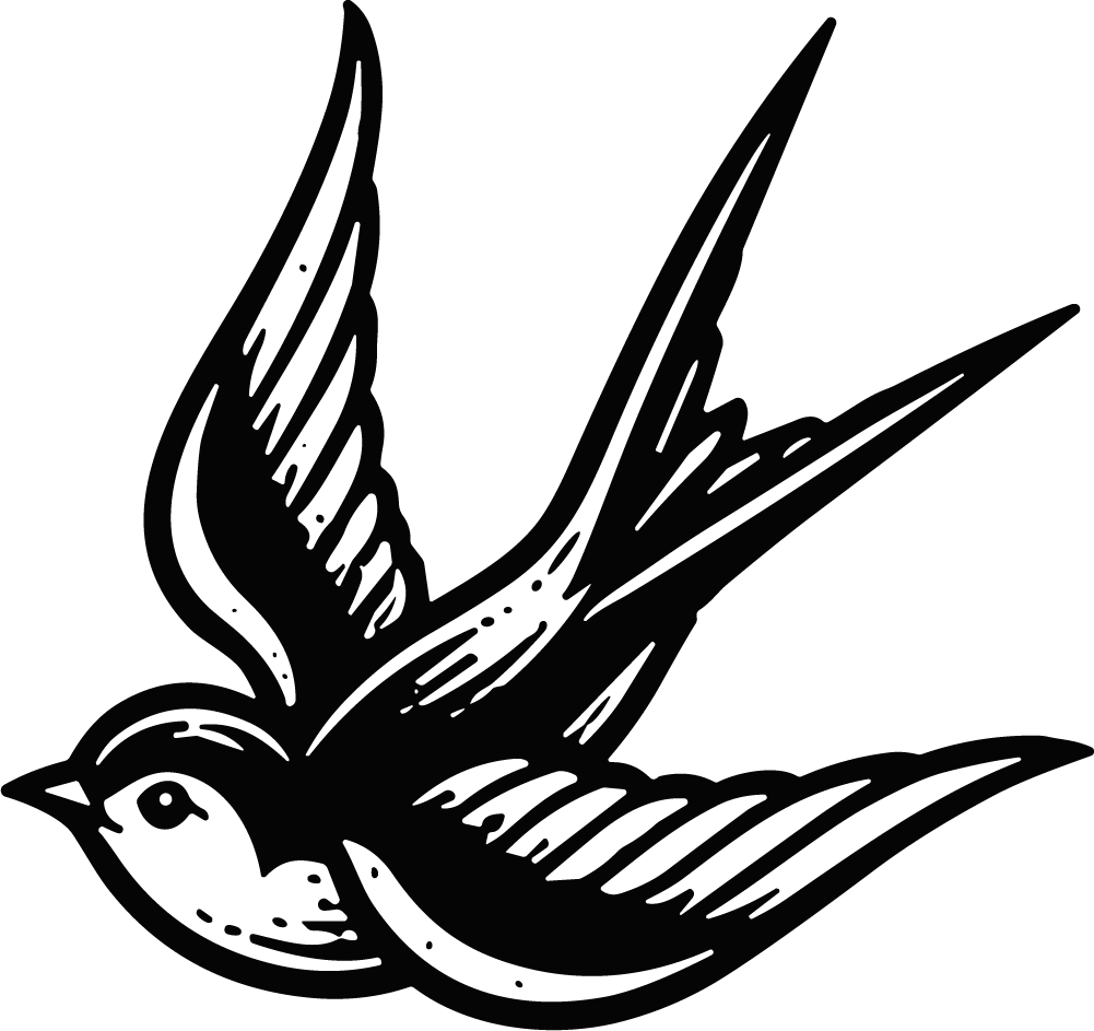 Swallow Bird SVG Classic Tattoo Vector