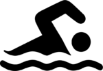 Swimmer Silhouette SVG Dynamic Motion Vector