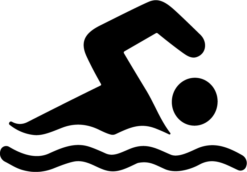 Swimmer Silhouette SVG Dynamic Motion Vector