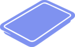 Tablet Device SVG Isometric Blue Vector