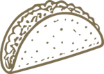 Taco SVG Minimal Outline Vector