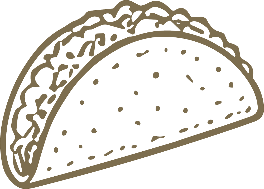 Taco SVG Minimal Outline Vector