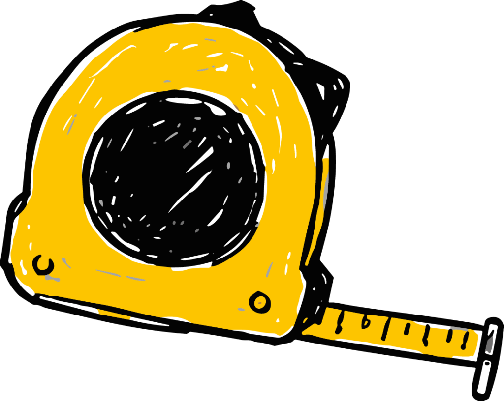 Tape Measure SVG Bold Sketchy Vector