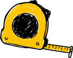Tape Measure SVG Bold Sketchy Vector