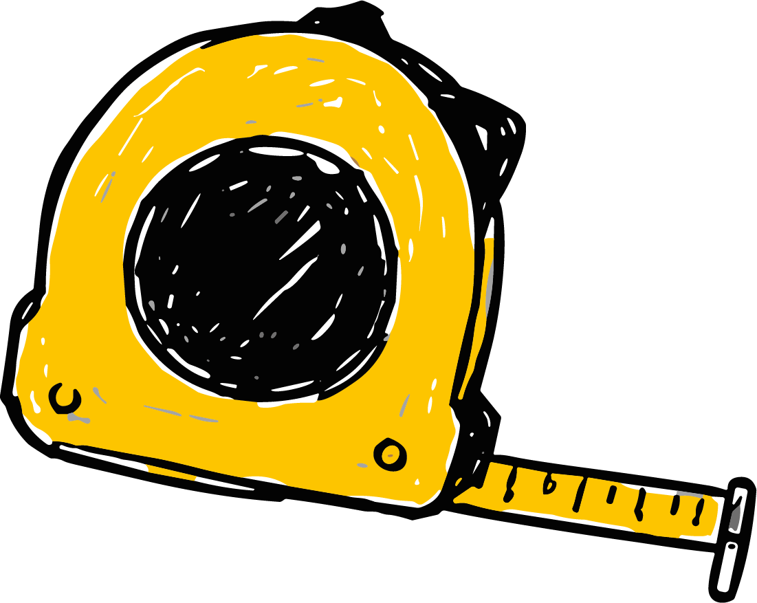 Tape Measure SVG Bold Sketchy Vector - Image 1