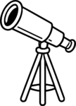 Telescope SVG Bold Outline Vector
