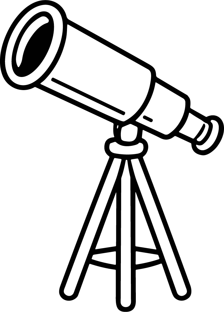 Telescope SVG Bold Outline Vector