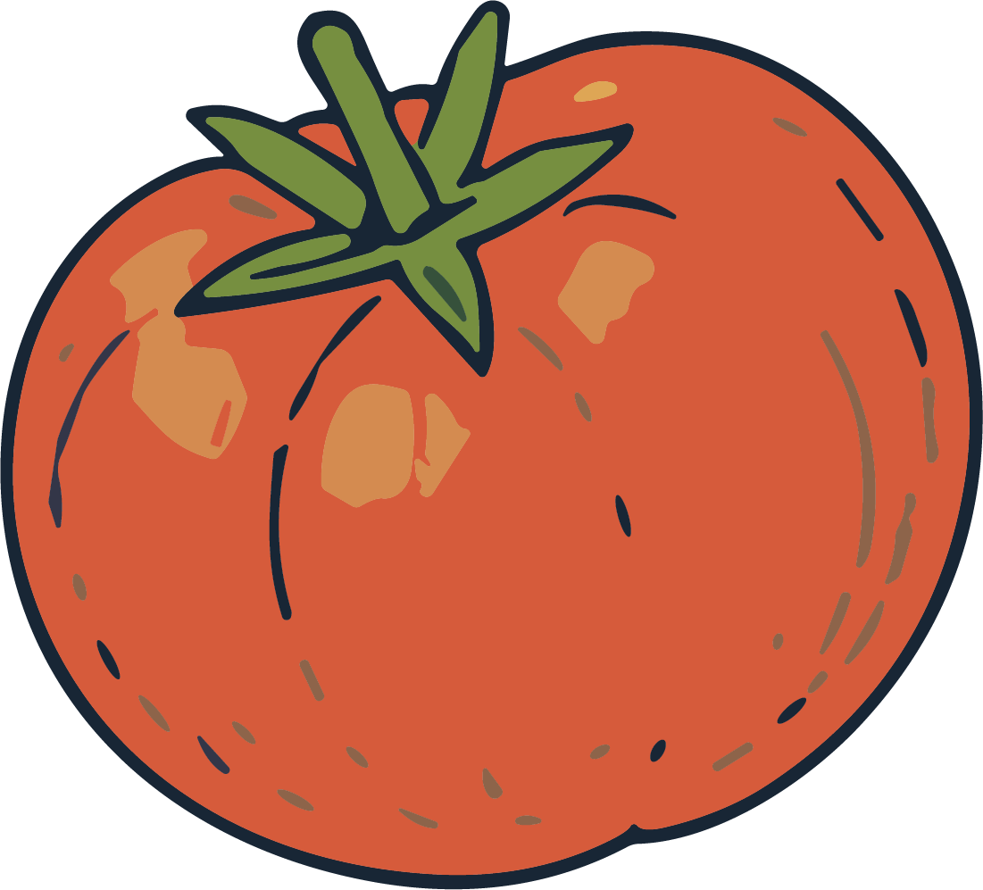 Tomato SVG Rustic Sketch Vector - Image 1