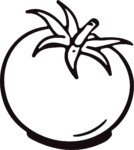 Tomato SVG Bold Outline Vector