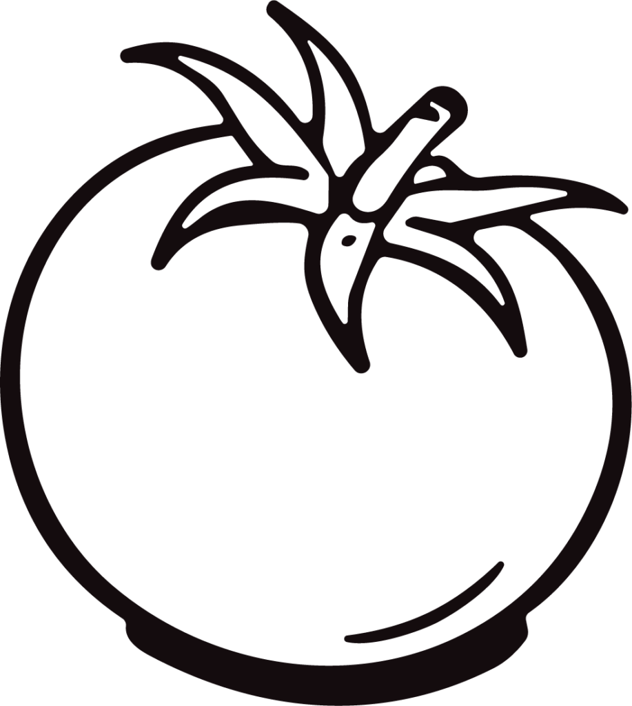 Tomato SVG Bold Outline Vector