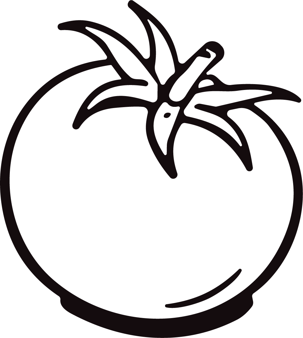 Tomato SVG Bold Outline Vector - Image 1
