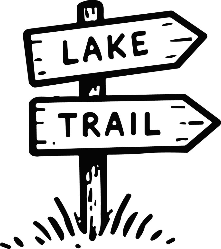 Trail Signpost SVG Rustic Woodcut Vector