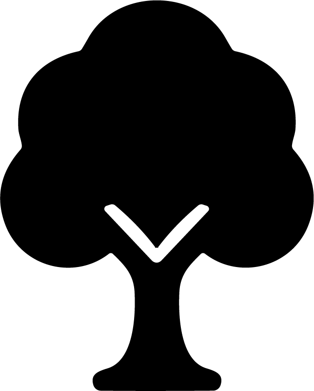 Tree Silhouette SVG Bold Vector
