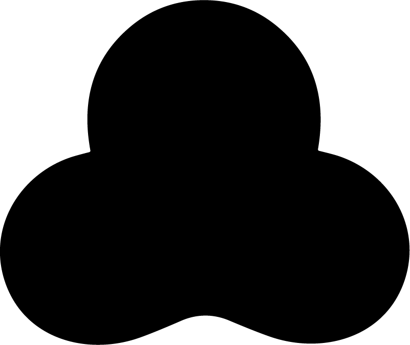 Trefoil Blob Shape SVG Rounded Simplicity Vector