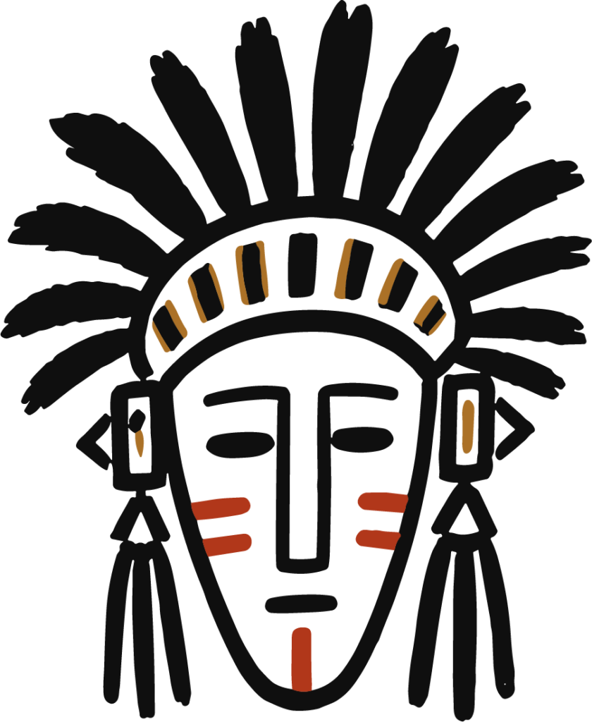 Tribal Feather Mask SVG Bold Warrior Vector