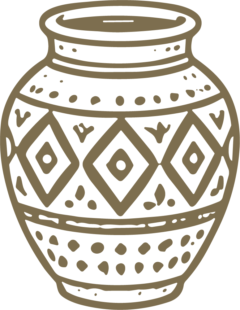 Tribal Vase SVG Patterned Pottery Vector