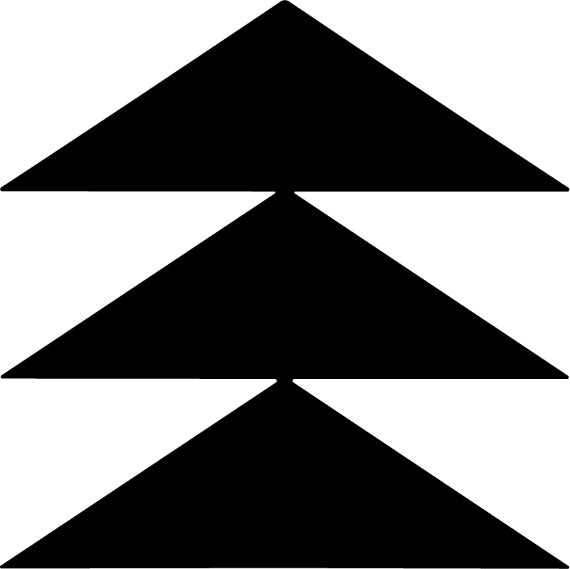 Triple Chevron SVG Bold Stacked Vector