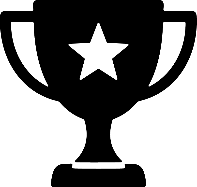 Trophy Cup SVG Bold Silhouette Vector